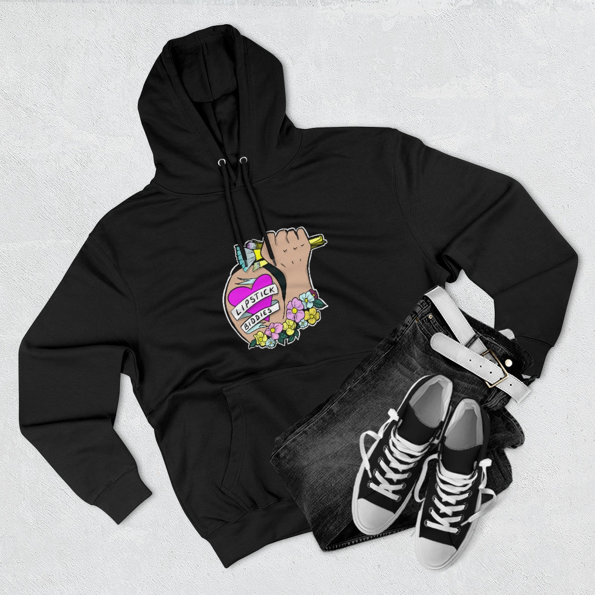 Tattoo "light" Unisex Premium Pullover Hoodie 2 colors (USA shipping incl)